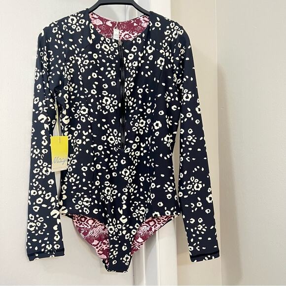Maaji Printed Surf One Piece Long Sleeve Swimsuit - Picture 1 of 8